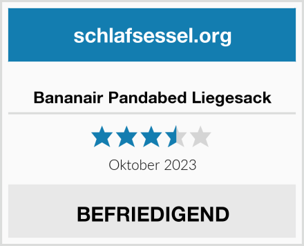  Bananair Pandabed Liegesack Test