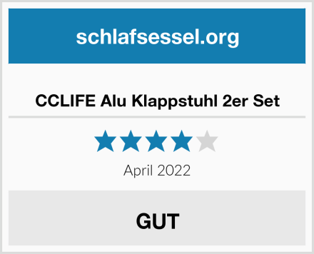  CCLIFE Alu Klappstuhl 2er Set Test