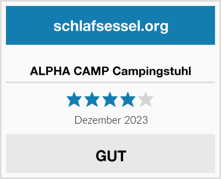  ALPHA CAMP Campingstuhl Test