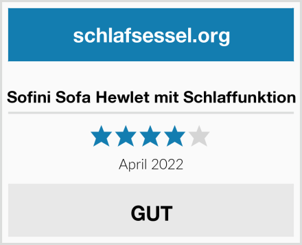  Sofini Sofa Hewlet mit Schlaffunktion Test